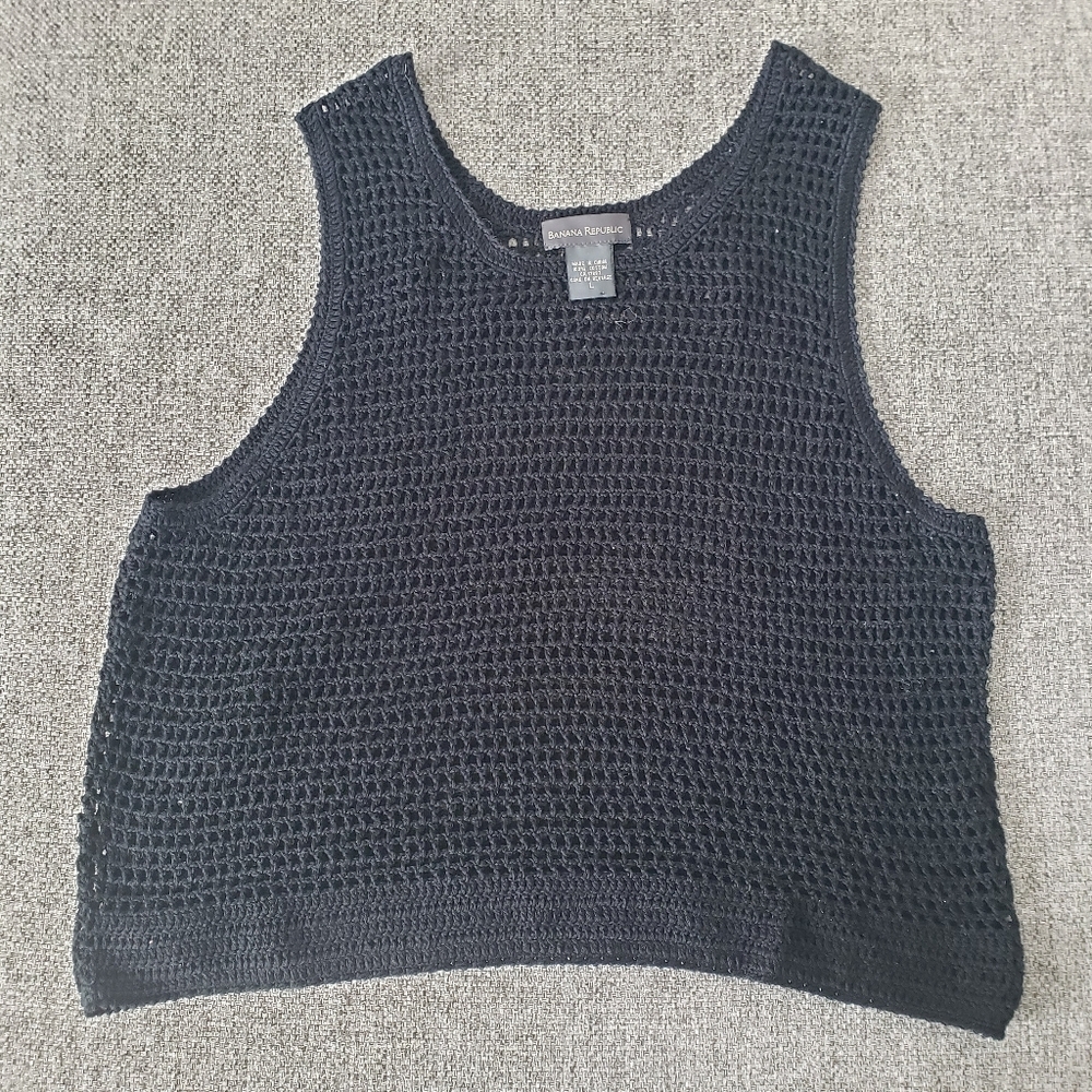Banana Republic Women’s Open-Stitch Sweater Tank Size Large